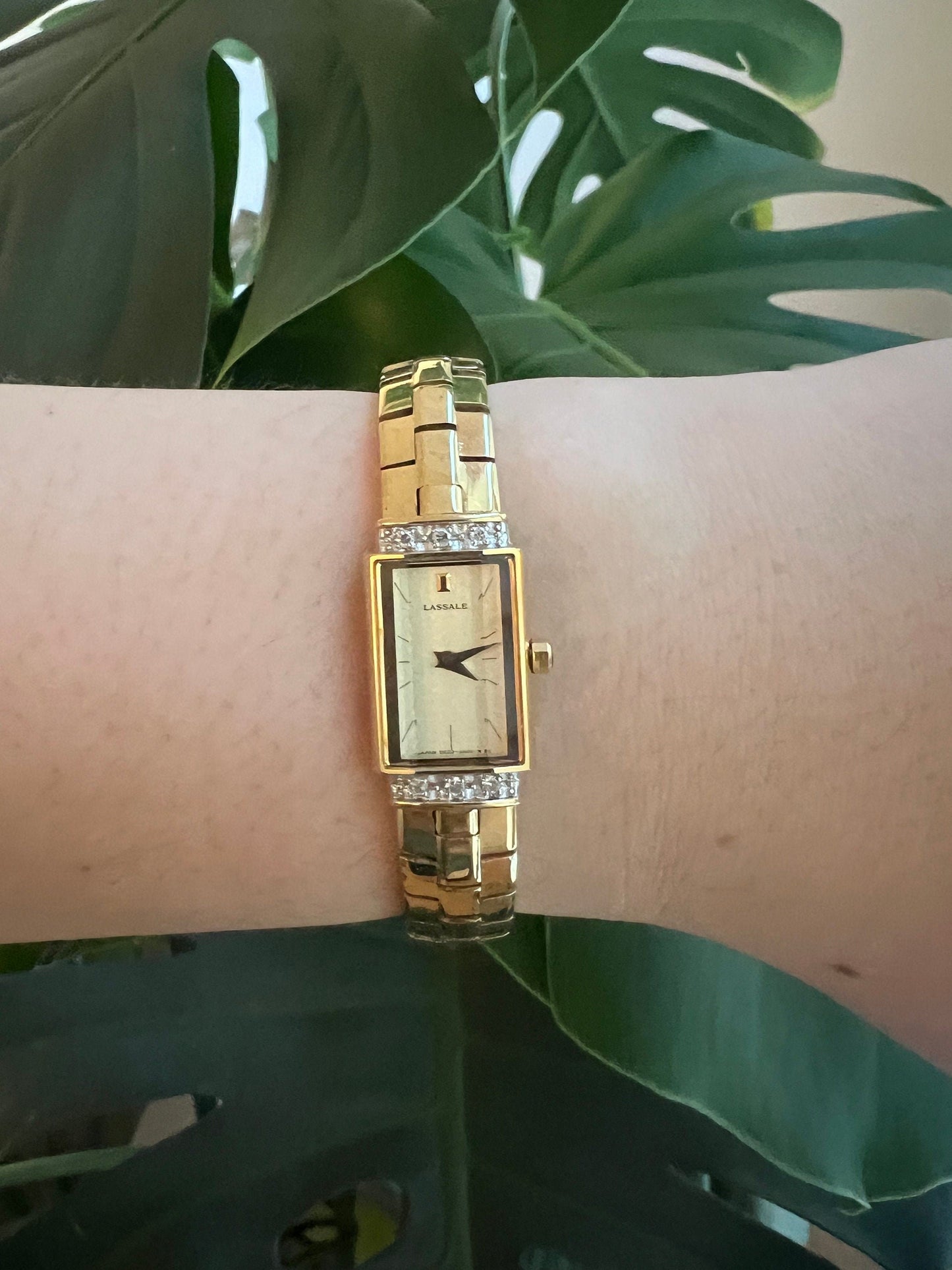 Vintage Seiko Lassale Dainty Watch | 6 Diamond Accents | Gold Plated | Non-Working