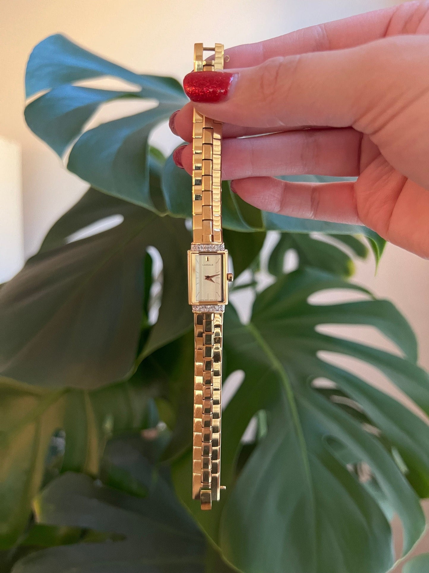 Vintage Seiko Lassale Dainty Watch | 6 Diamond Accents | Gold Plated | Non-Working