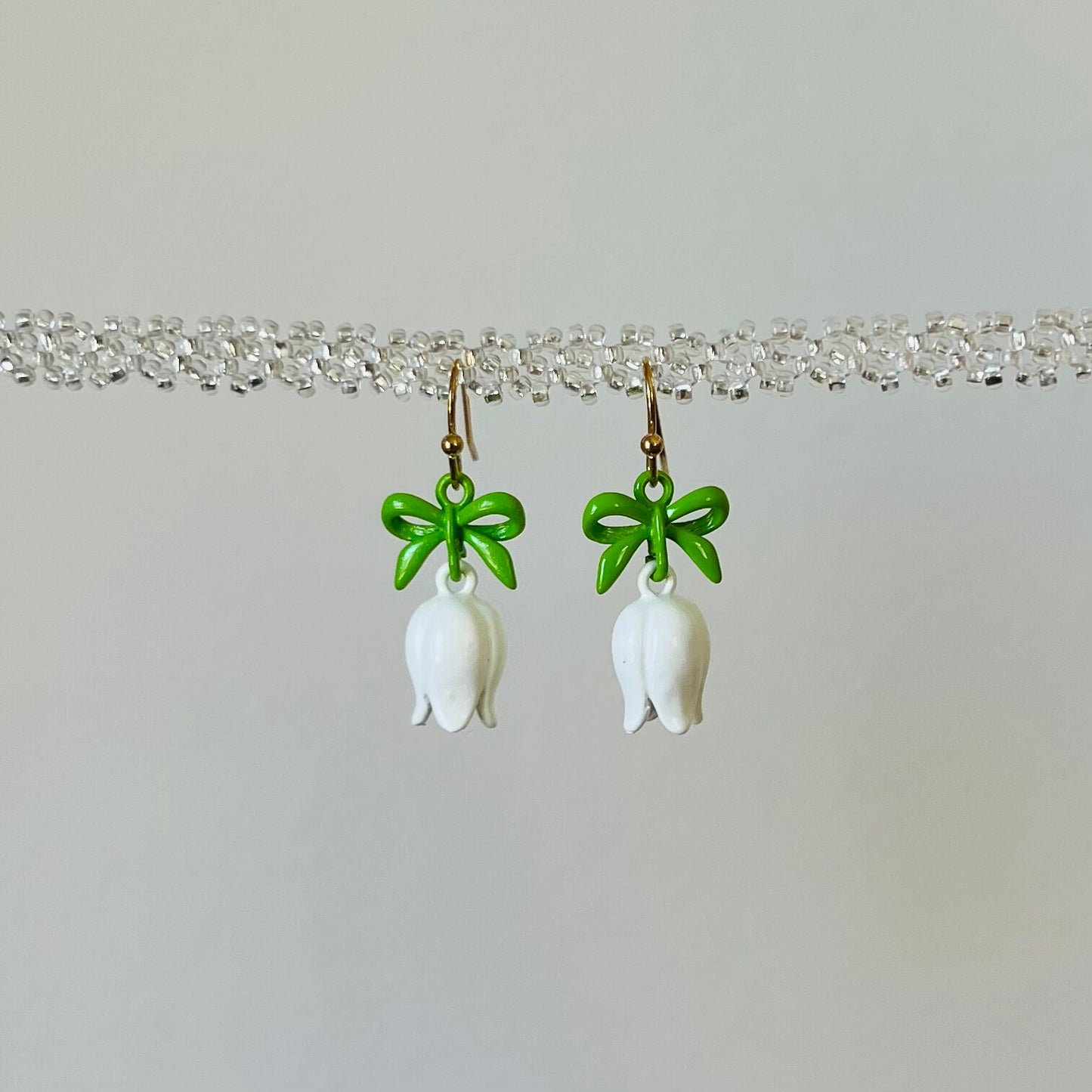 Dainty Lily of the Valley Dangle Earrings | 18K Gold Filled | Hypoallergenic